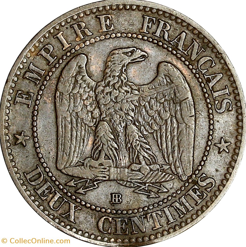 Deux centimes, tête nue, Napoléon III, 1856, Strasbourg monnaies monde france deux centimes tete nue napoleon iii 1856 strasbourg