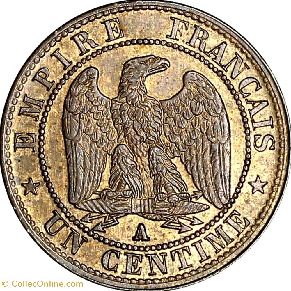 Un centime, tête nue, Napoléon III, 1853, Paris monnaies monde france un centime tete nue napoleon iii 1853 paris