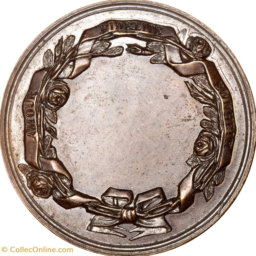 medailles france iiieme republique medaille de mariage amour fidelite bonheur 1860 1880