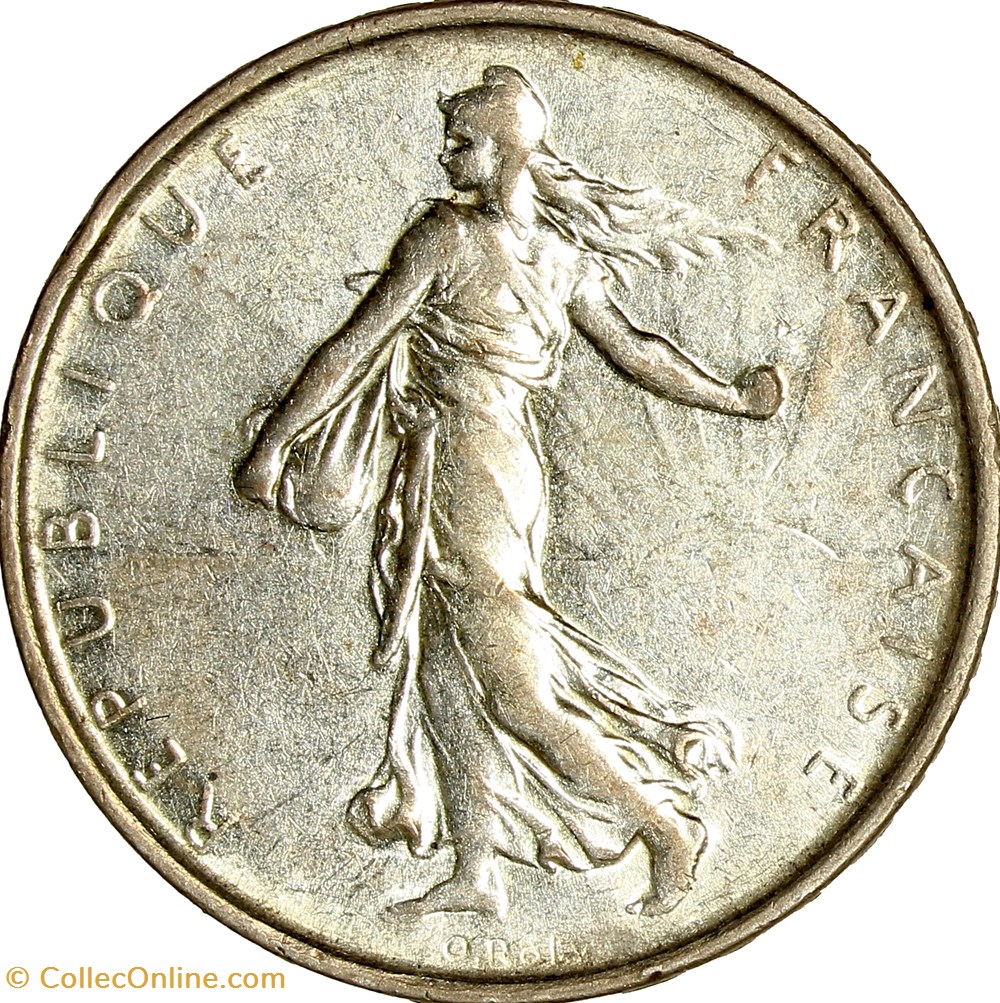 5 francs Semeuse, 1965 monnaies monde france 5 francs semeuse 1965