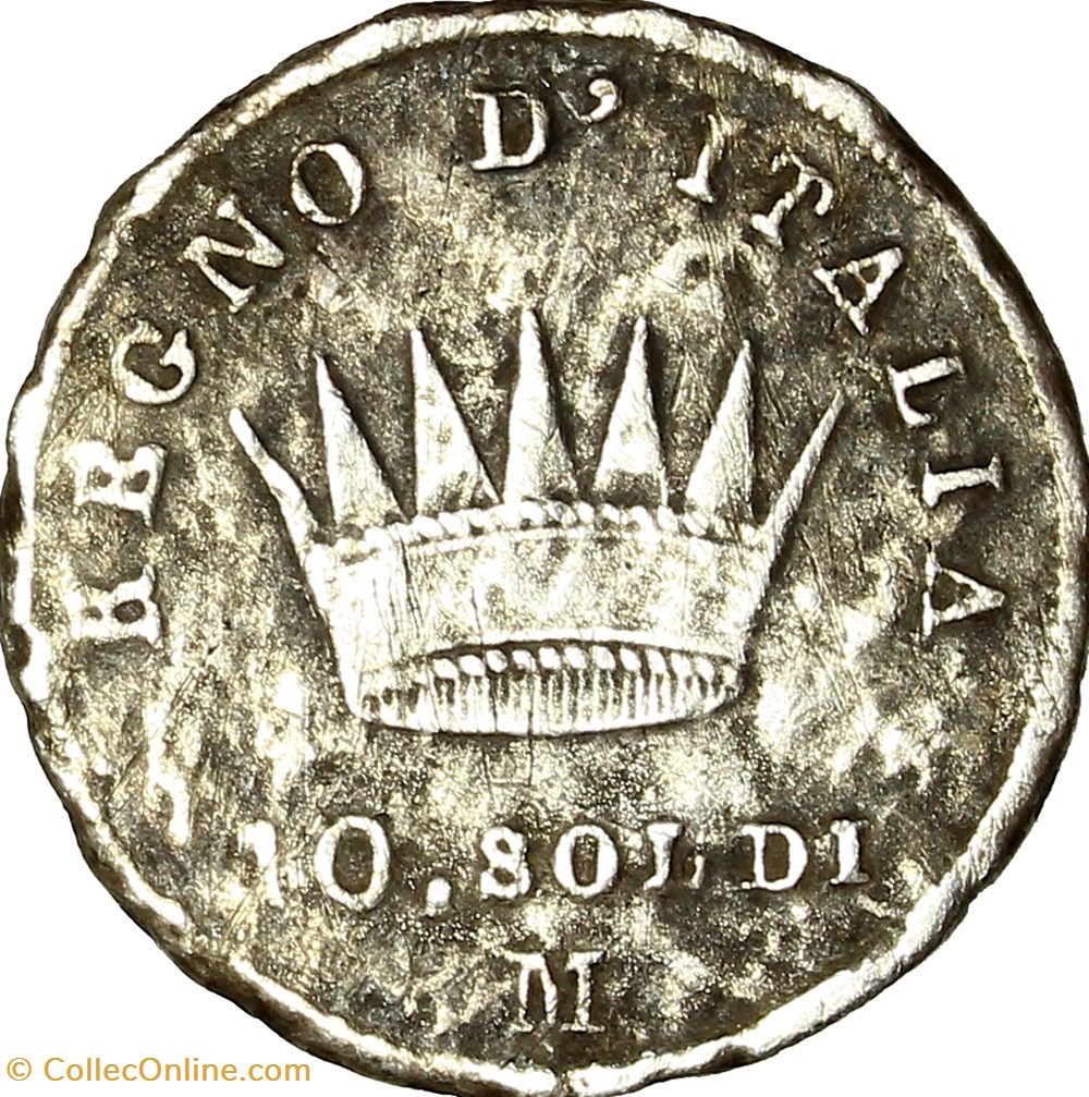 monnaies monde france 10 soldi italie napoleon ier 1812 milan