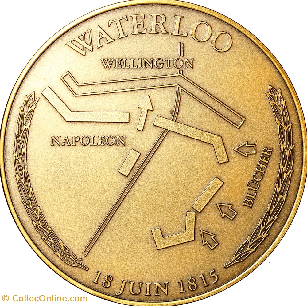 medailles france batailles de napoleon waterloo 1991