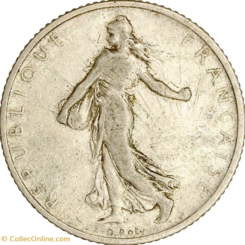1 franc Semeuse, IIIe République, 1908 monnaies monde france 1 franc semeuse iiie republique 1908