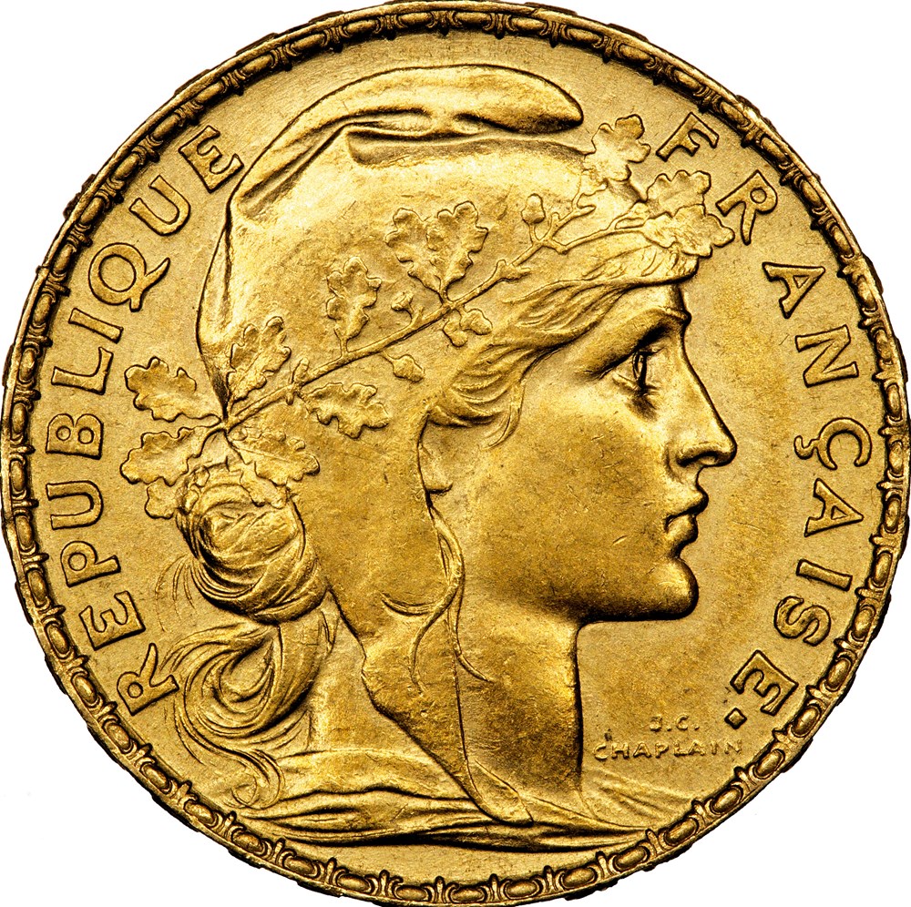 20 francs Coq, IIIe République, 1913 monnaies monde france 20 francs coq iiie republique 1913