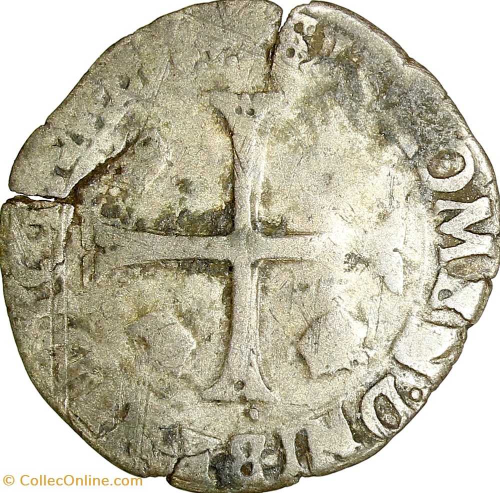 Douzain aux deux H, Henri III, 1588, Lyon monnaies europe medievale france royales douzain aux deux h henri iii 1588 lyon