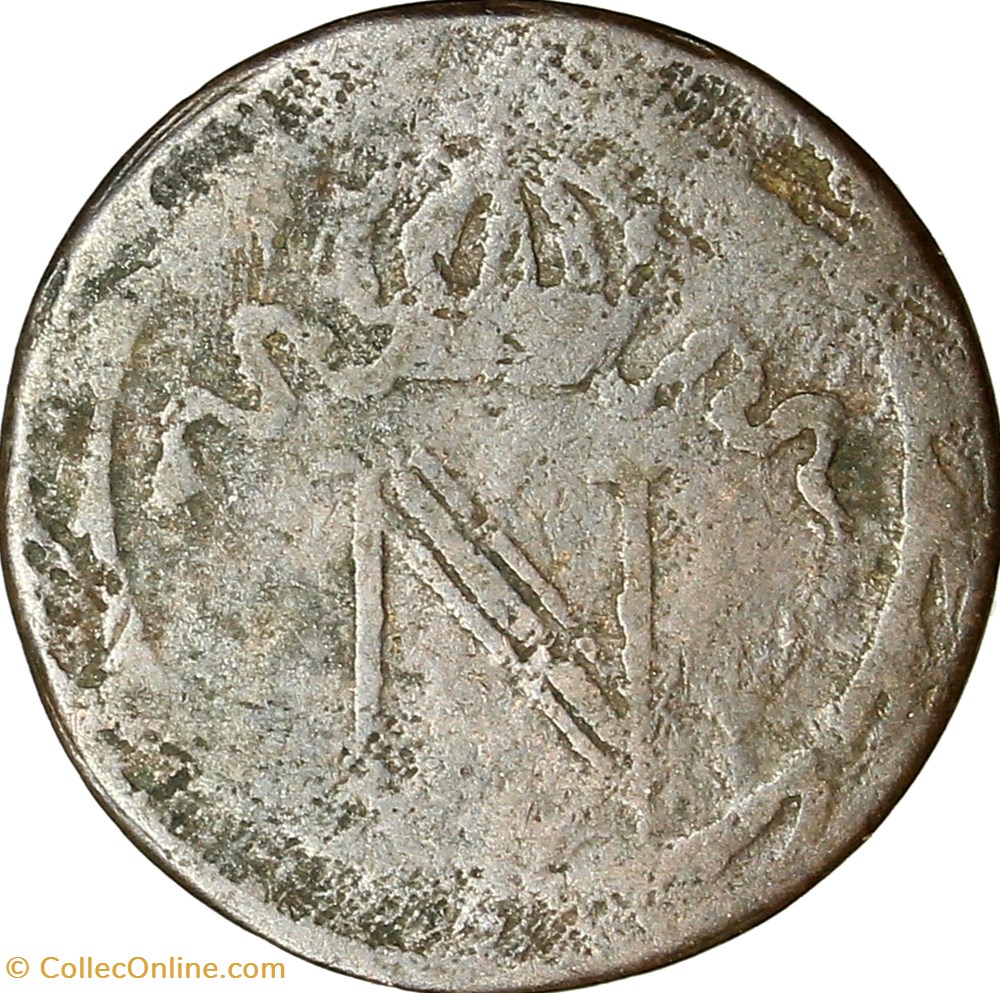 10 cent. à l'N couronnée, Napoléon Ier, 1807-1810, faux d'époque monnaies france modernes 10 cent a n couronnee napoleon ier 1807 1810 faux epoque