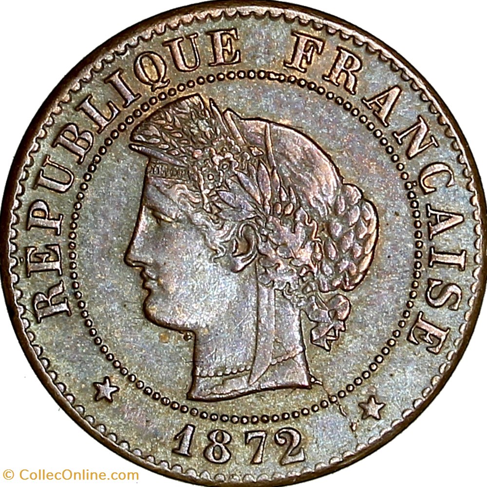 1 centime Cérès, IIIe République, 1872, Bordeaux monnaies monde france 1 centime ceres iiie republique 1872 bordeaux