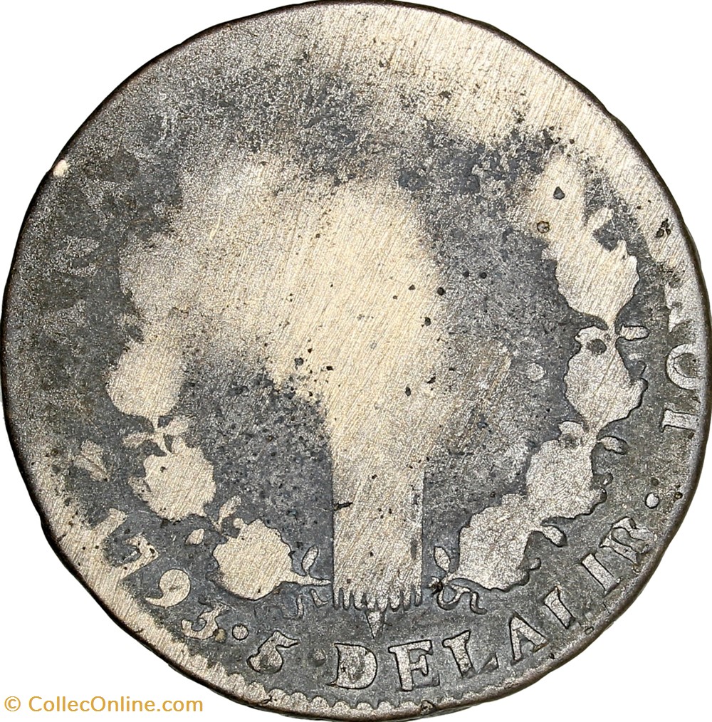12 deniers au faisceau type François, Louis XVI, 1793, an 5, Dijon monnaies monde france 12 deniers au faisceau type francois louis xvi 1793 an 5 dijon