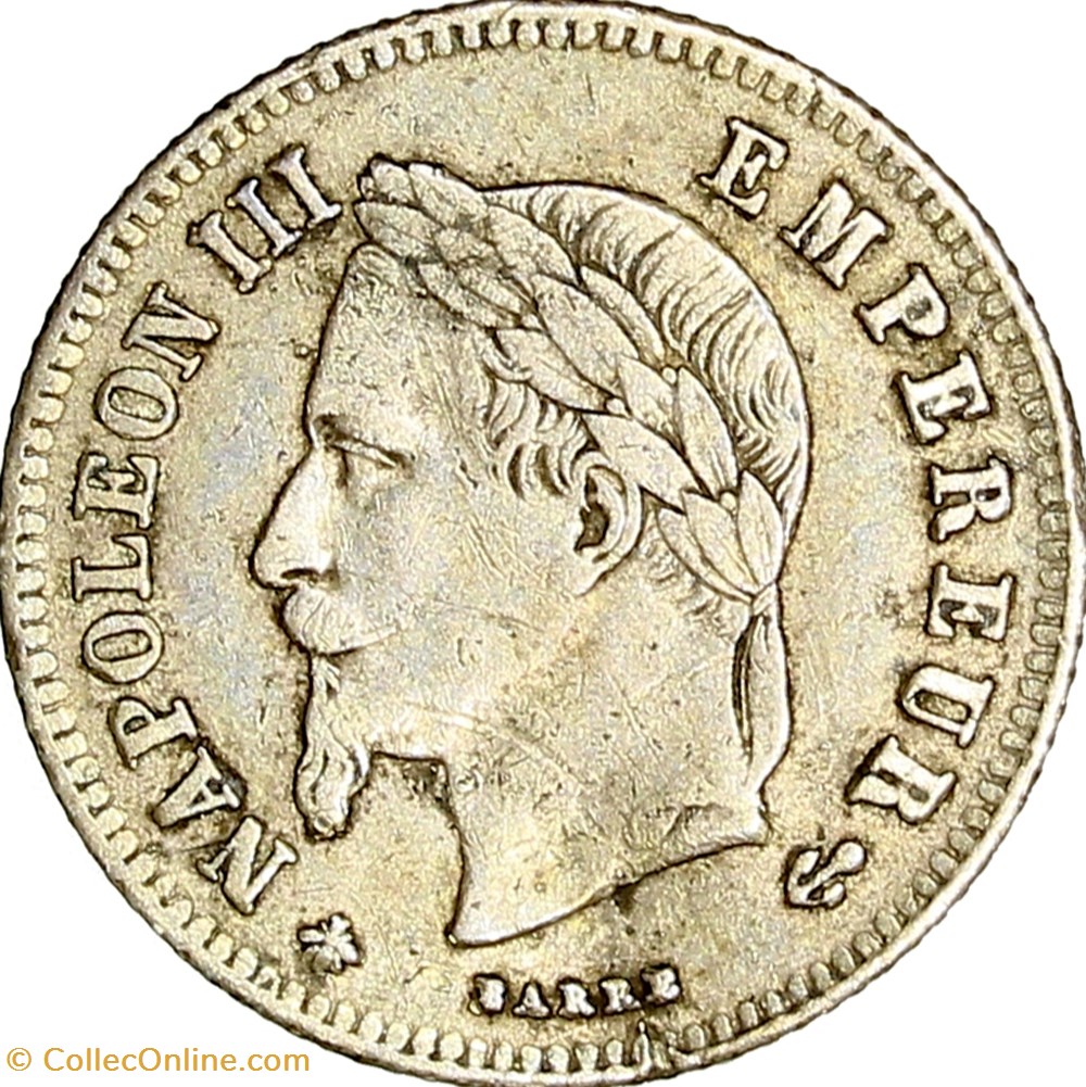 monnaies monde france 20 centimes napoleon iii tete lauree petit module napoleon iii 1864 paris