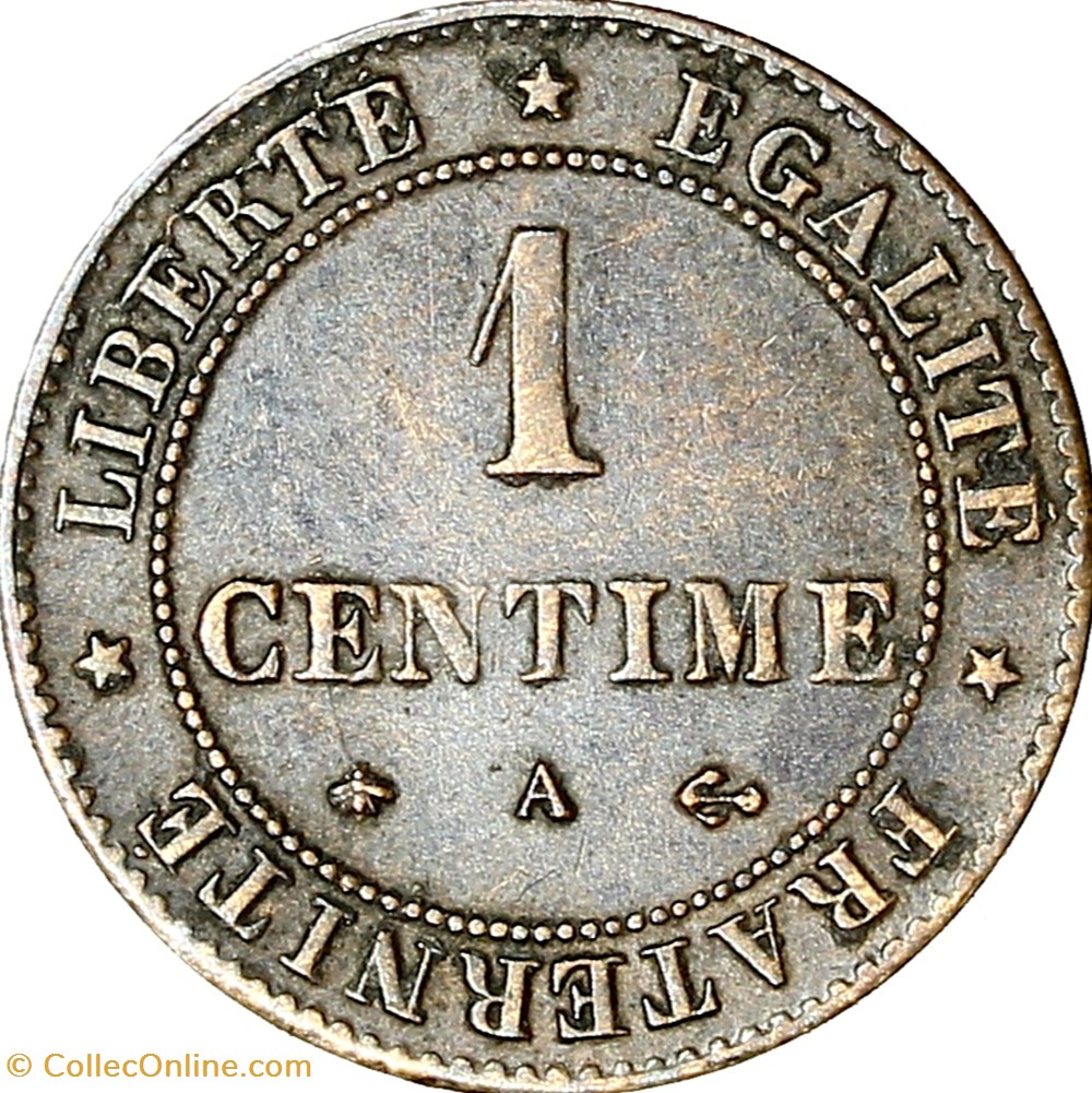 1 centime Cérès, IIIe République, 1878, Paris monnaies monde france 1 centime ceres iiie republique 1878 paris