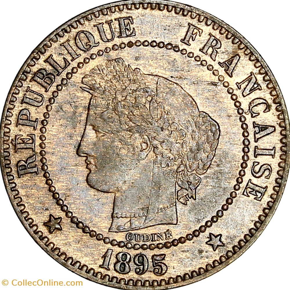 monnaies monde france 2 centimes ceres iiie republique 1895 paris