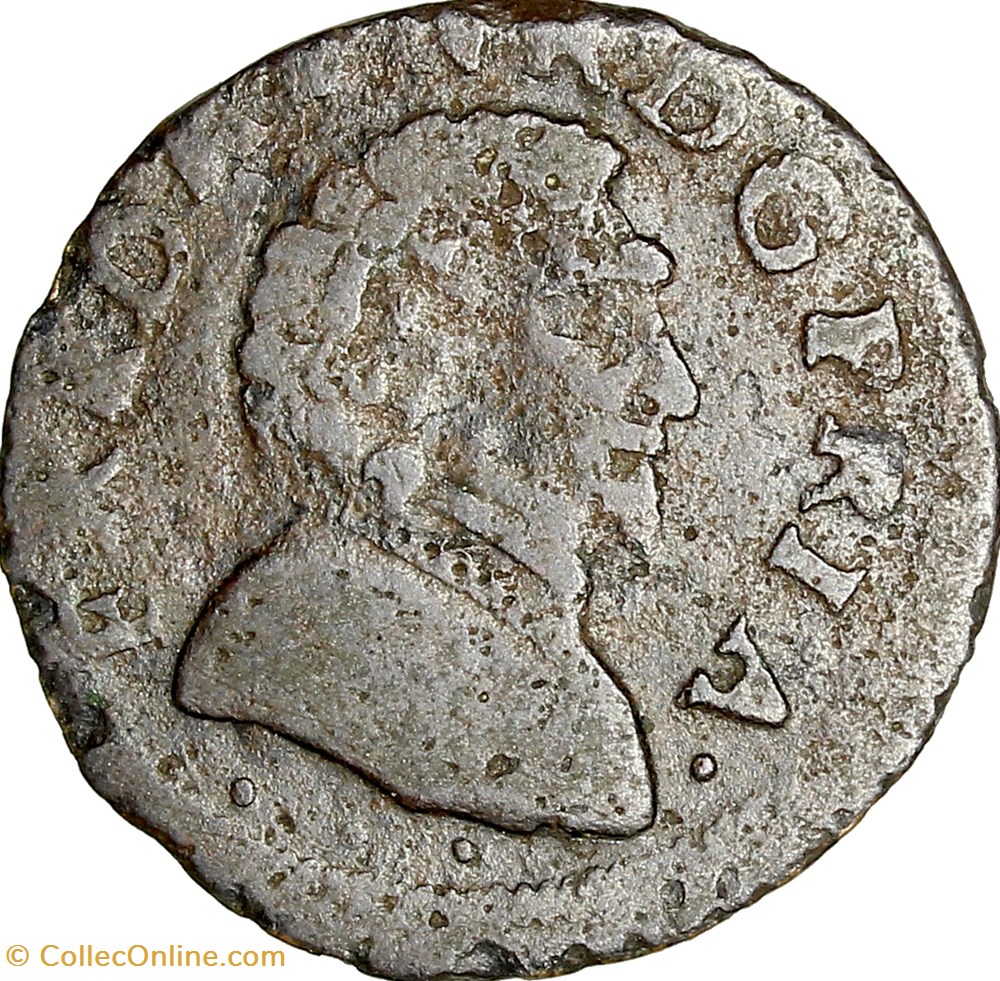 monnaies europe medievale france feodales double tournois de frederic henri de nassau 1641 orange