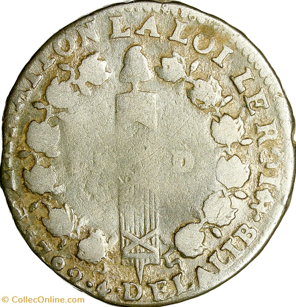 12 deniers au faisceau type François, Louis XVI, 1792, an 4, Saumur monnaies monde france 12 deniers au faisceau type francois louis xvi 1792 an 4 saumur