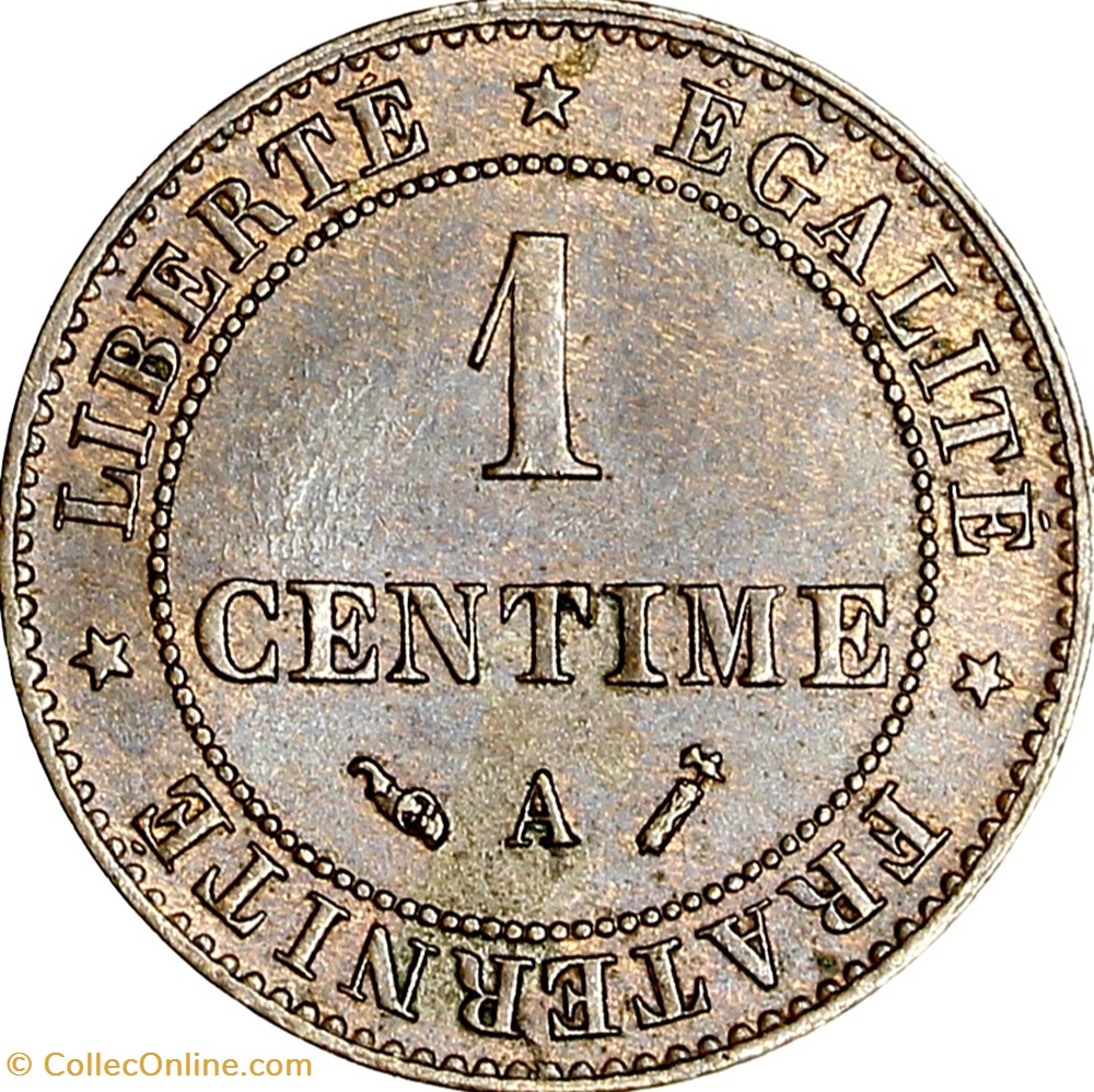 1 centime Cérès, IIIe République, 1891, Paris monnaies monde france 1 centime ceres iiie republique 1891 paris