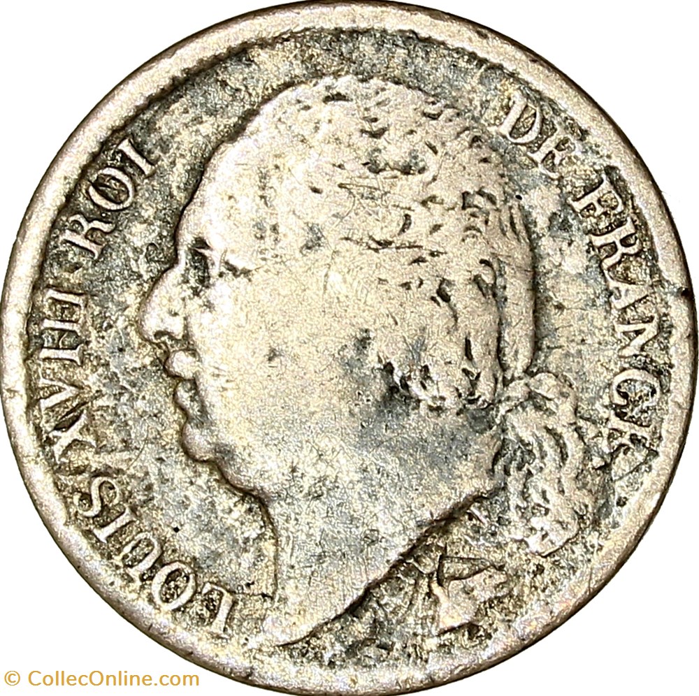 1/2 franc, Louis XVIII, 1817, Bordeaux monnaies monde france 1 2 franc louis xviii 1817 bordeaux