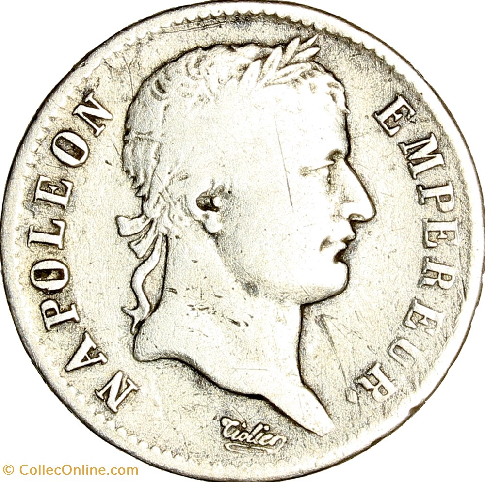 1 franc, tête laurée, République, Napoléon Ier, 1808, Lyon monnaies monde france 1 franc tete lauree republique napoleon ier 1808 lyon