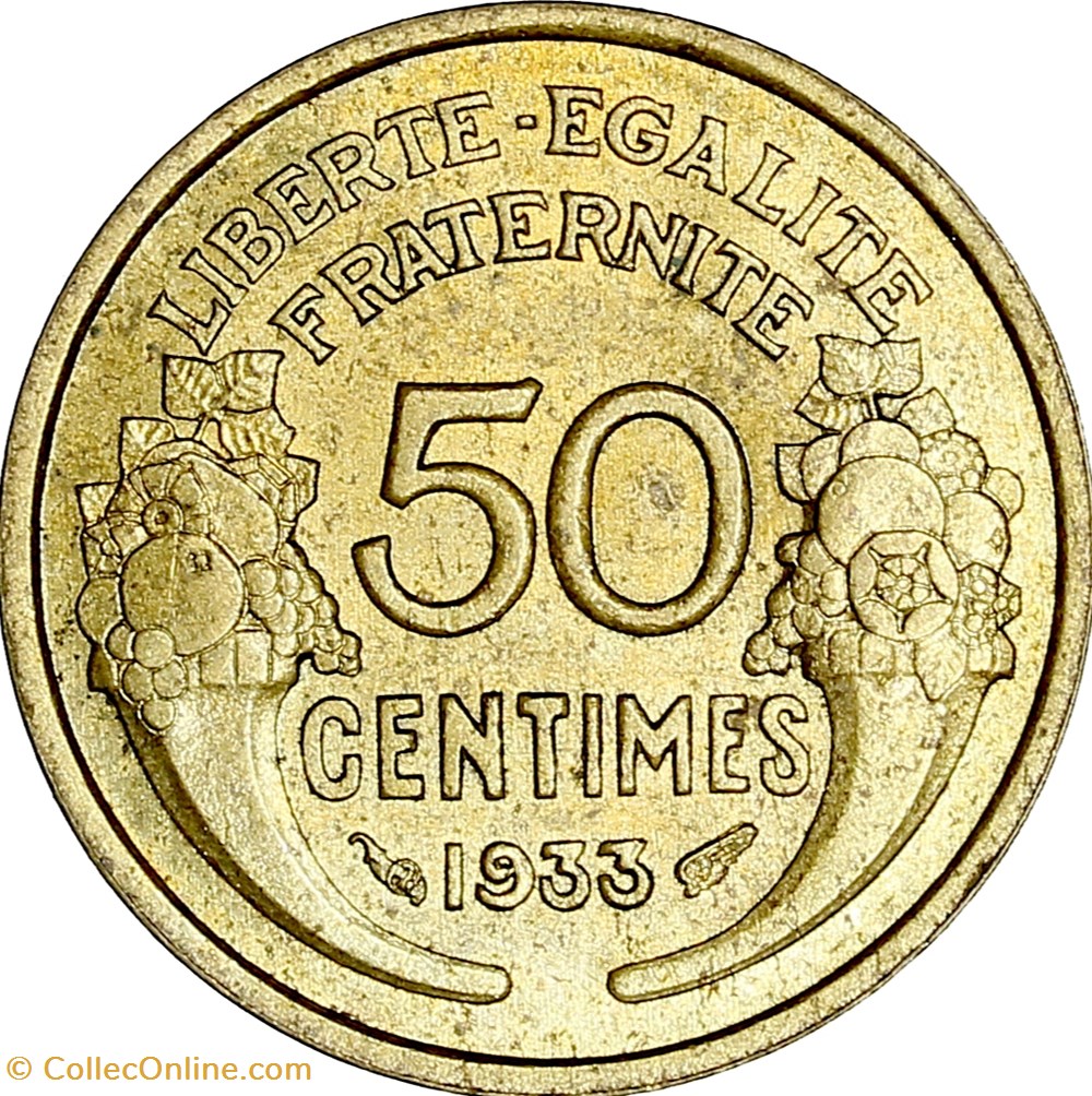50 centimes Morlon, IIIe République, 1933, 9 fermé monnaies monde france 50 centimes morlon iiie republique 1933 9 ferme