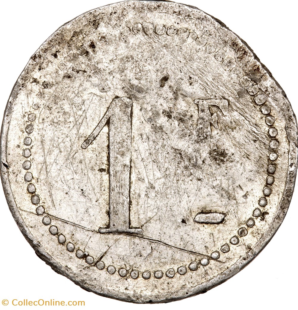 1 franc, ville de Balbigny, non daté monnaies monde france 1 franc ville de balbigny non date