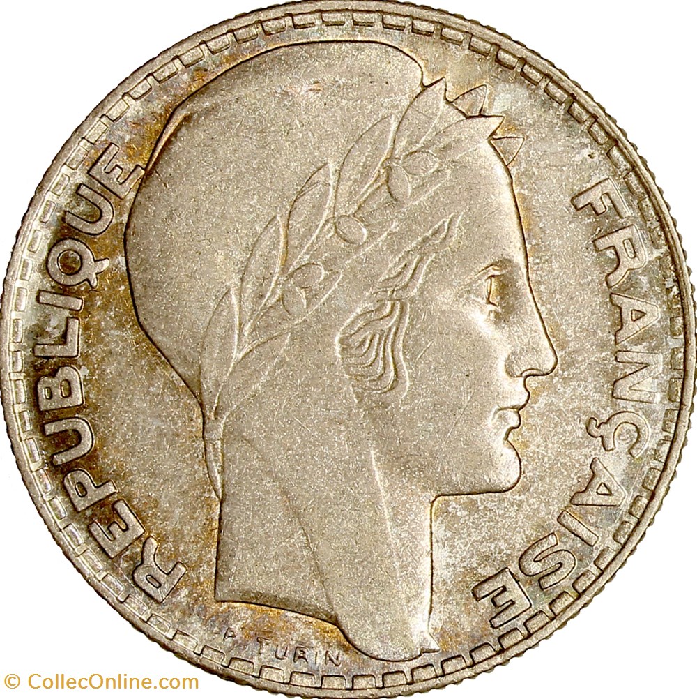 10 francs Turin, IIIe République, 1938 monnaies monde france 10 francs turin iiie republique 1938