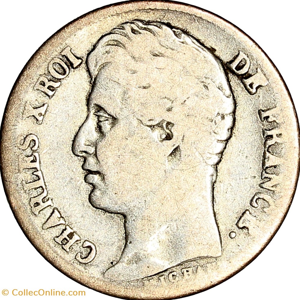 1/2 franc, Charles X, 1829, Paris monnaies monde france 1 2 franc charles x 1829 paris