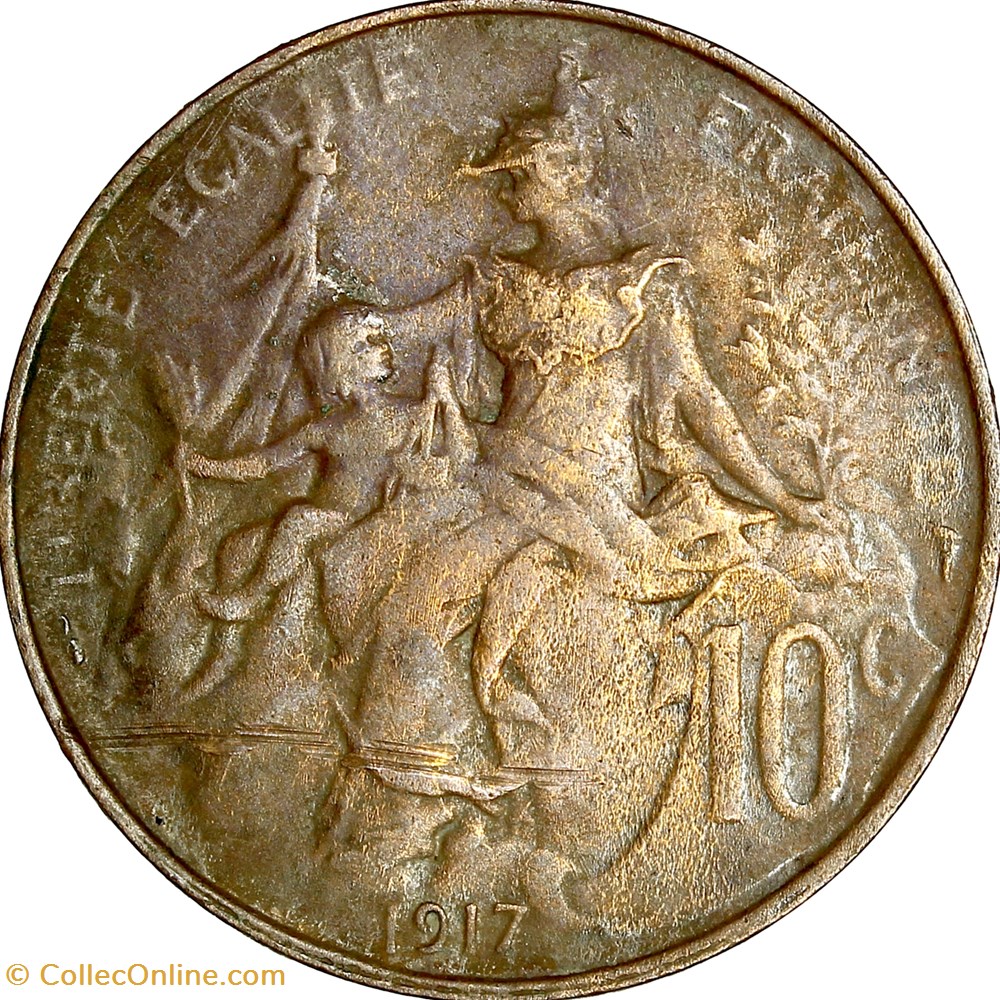 monnaies france modernes 10 centimes daniel dupuis iiie republique 1917
