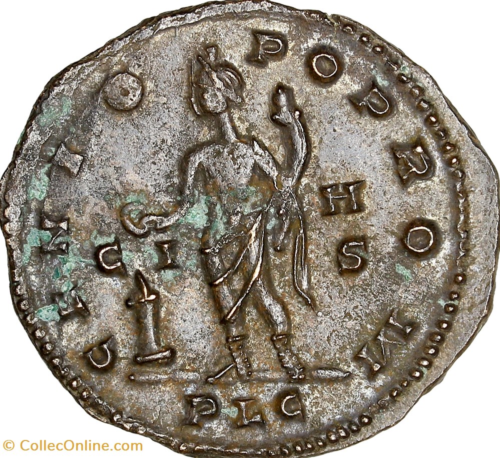 Follis de Constantin Ier, Genius, automne 308 - début 309, Lyon monnaies antiques romaines imperiales et republicaines follis de constantin ier genius automne 308 debut 309 lyon
