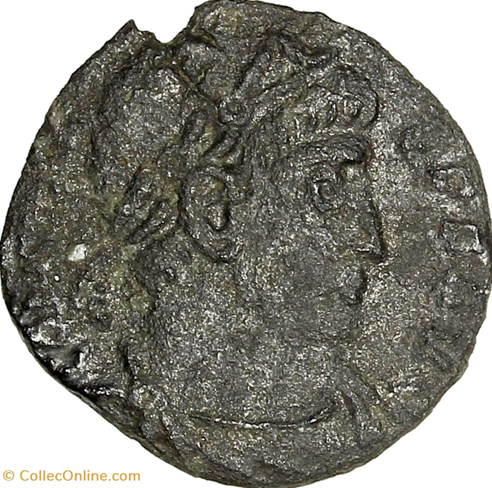 Centenionalis de Constans, Gloria Exercitus 1 enseigne, 337-340, Aquilée monnaies antiques romaines imperiales et republicaines centenionalis de constans gloria exercitus 1 enseigne 337 340 aquilee