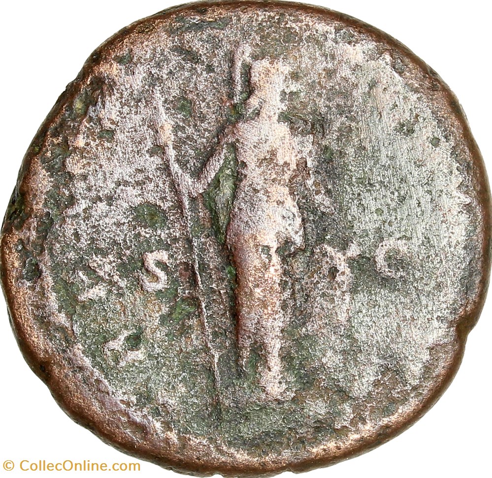 As de Commode co-empereur, Minerve, 176, Rome monnaies antiques romaines imperiales et republicaines as de commode co empereur minerve 176 rome