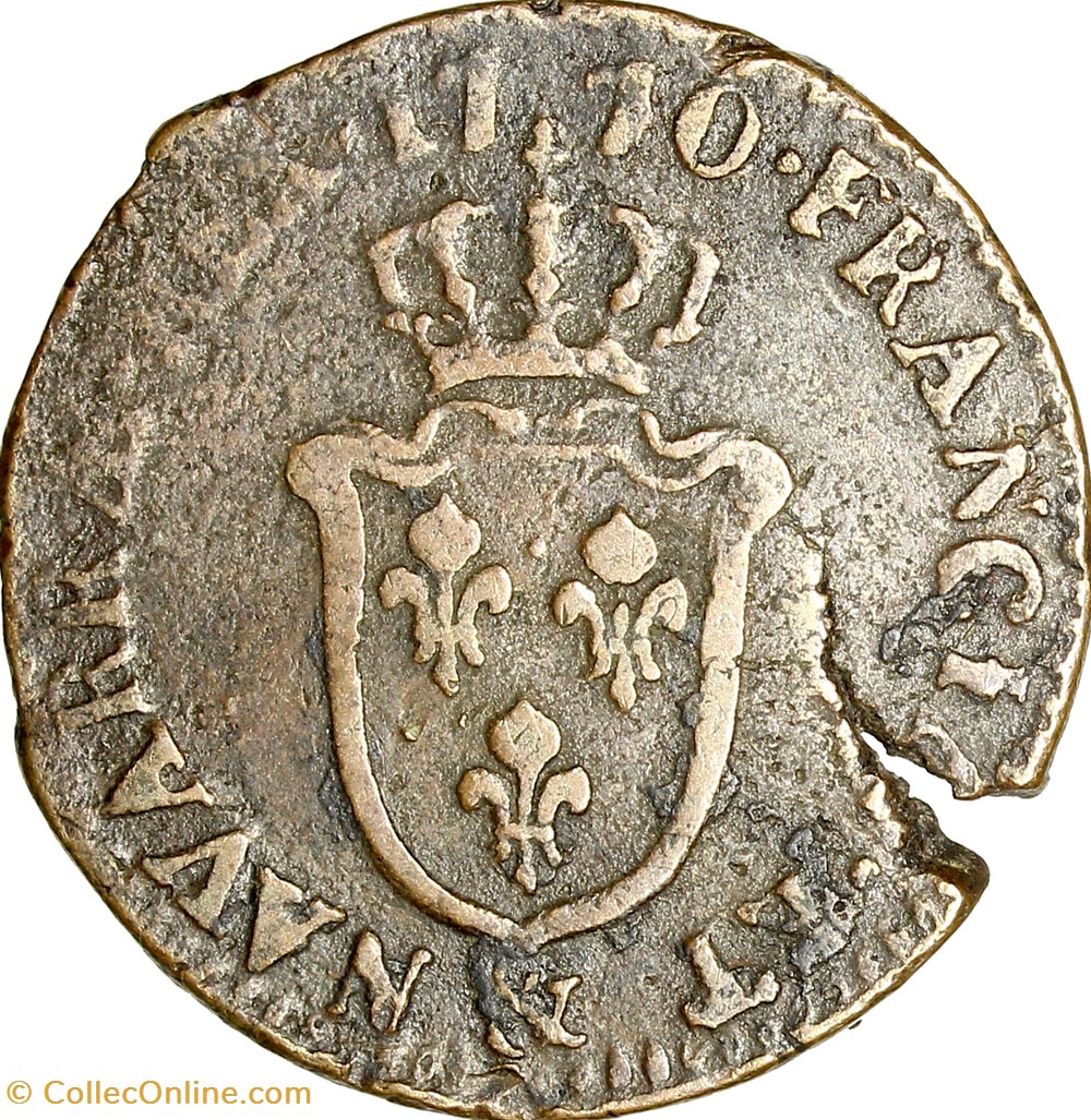 monnaies europe medievale france royales sol aix louis xv 1770 aix en provence