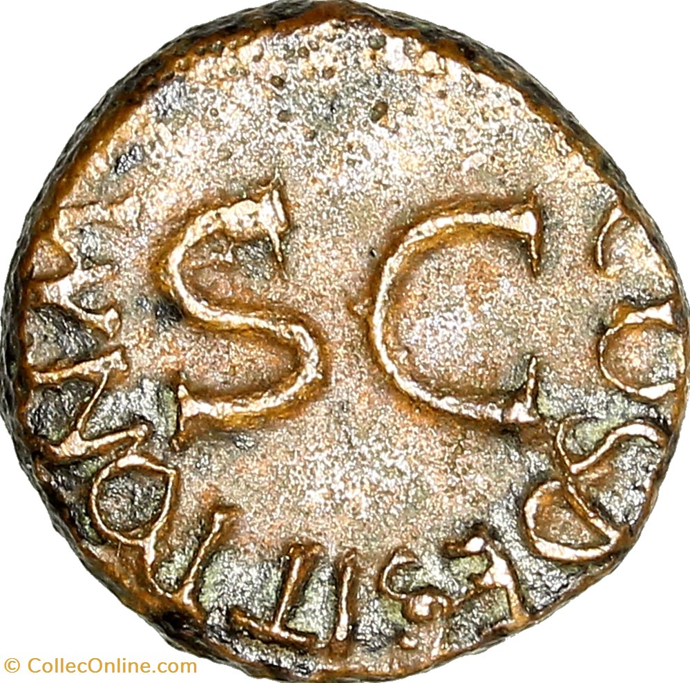 monnaies antiques romaines imperiales et republicaines quadrans de claude pnr 41 rome