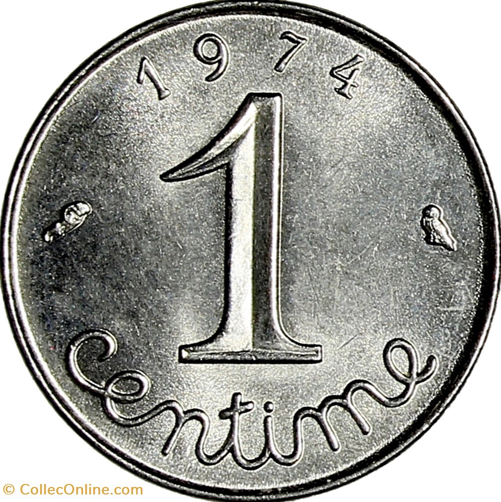 1 centime épi, 1974, rebord monnaies monde france 1 centime epi 1974 rebord