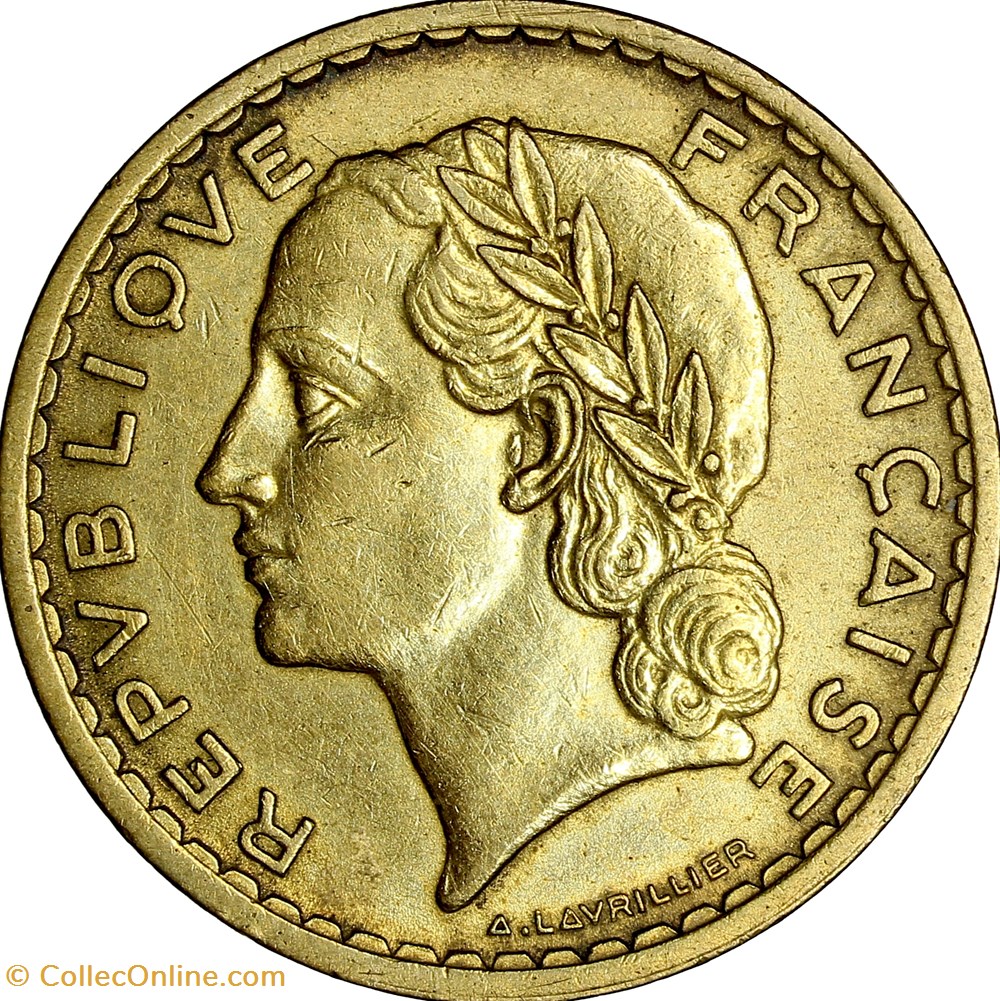 monnaies france modernes 5 francs lavrillier bralu iiie republique 1939