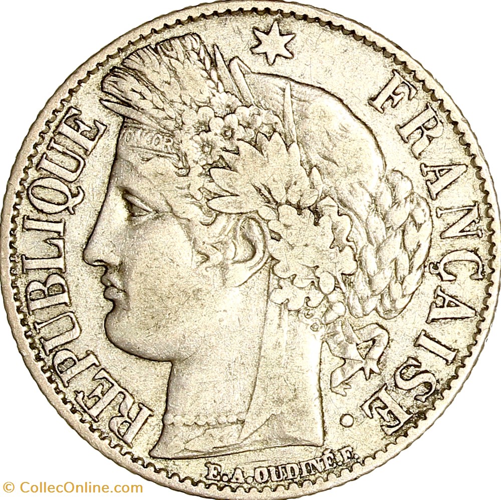 monnaies monde france 1 franc ceres iiie republique 1888 paris