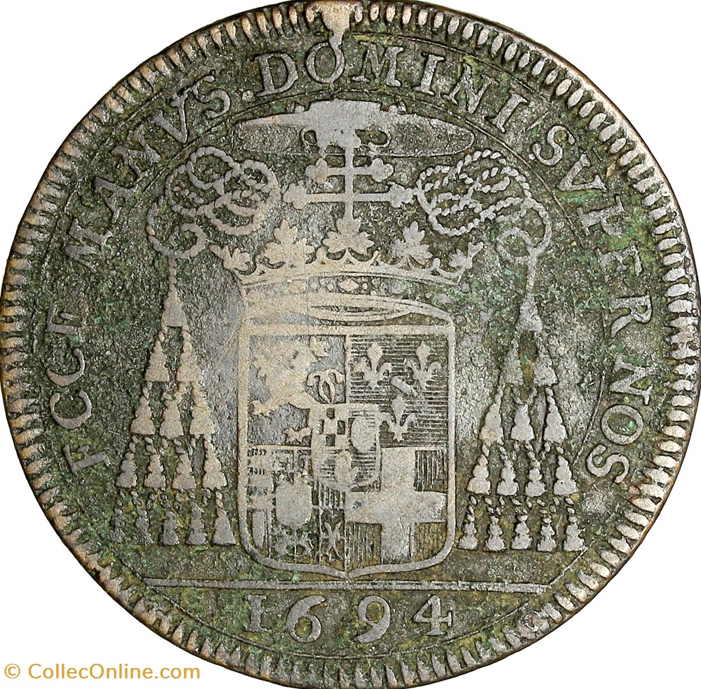 Jeton Léon Potier de Gesvres, archevêque de Bourges, 1694 monnaies jetons mereaux jeton leon potier de gesvres archeveque de bourges 1694