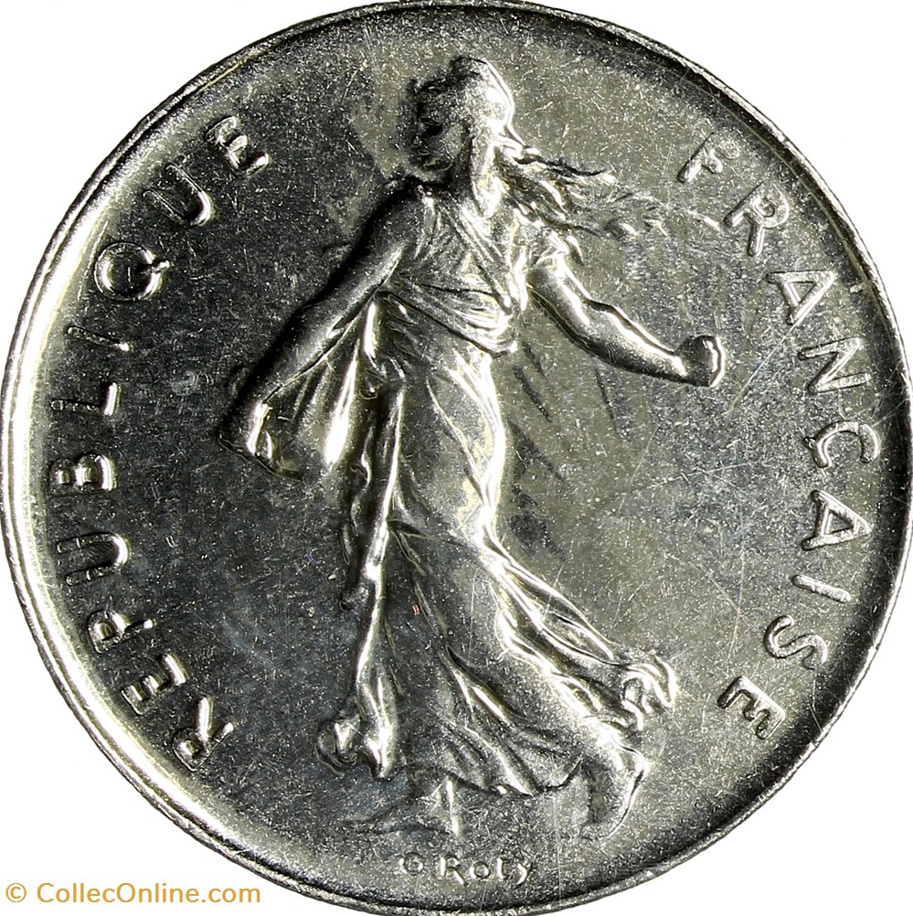 monnaies monde france 5 francs semeuse nickel bu 2001