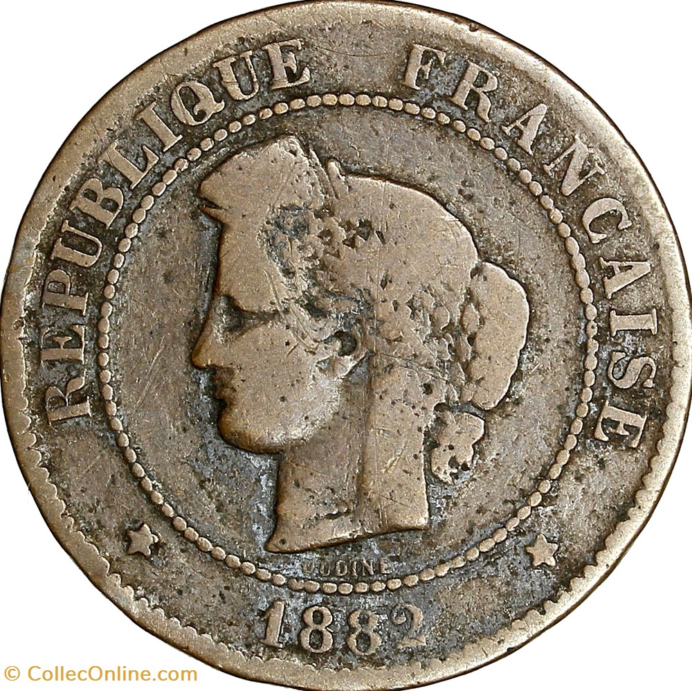 5 centimes Cérès, IIIe République, 1882, Paris monnaies monde france 5 centimes ceres iiie republique 1882 paris