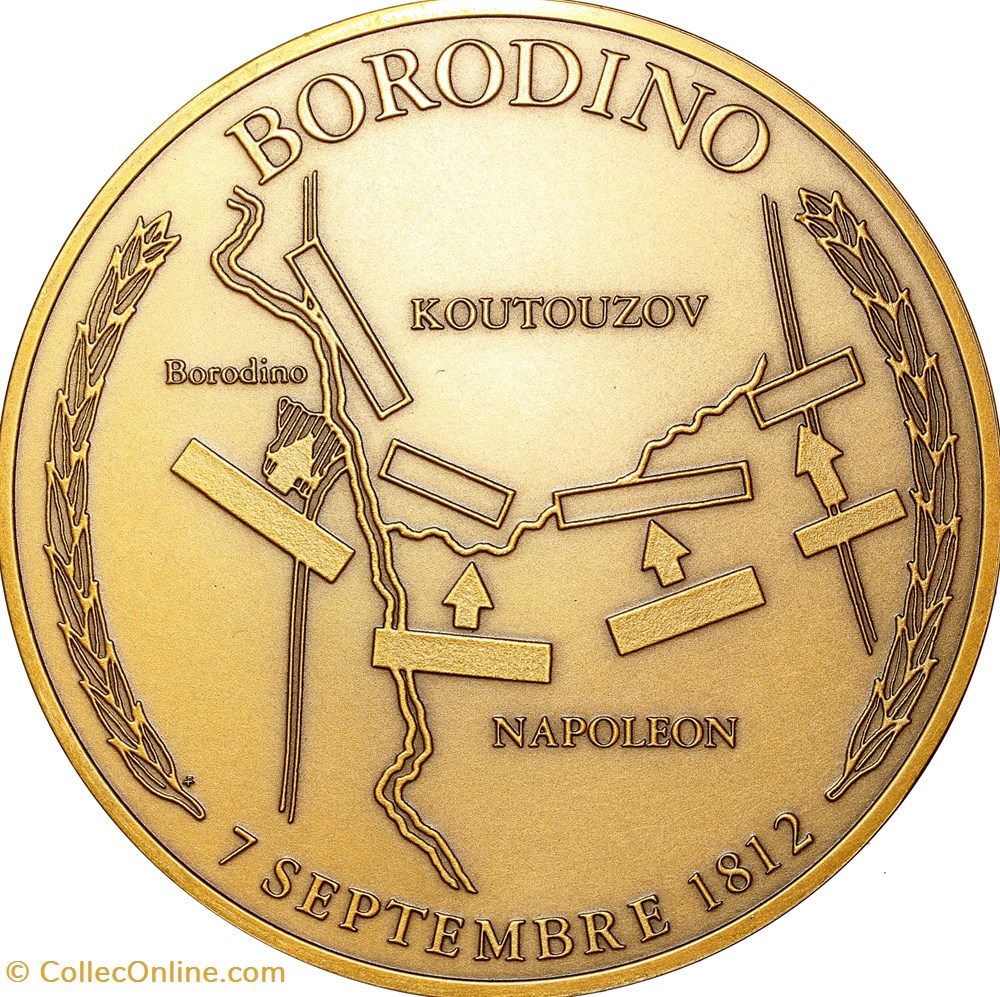 Batailles de Napoléon, Borodino, 1991 medailles france batailles de napoleon borodino 1991