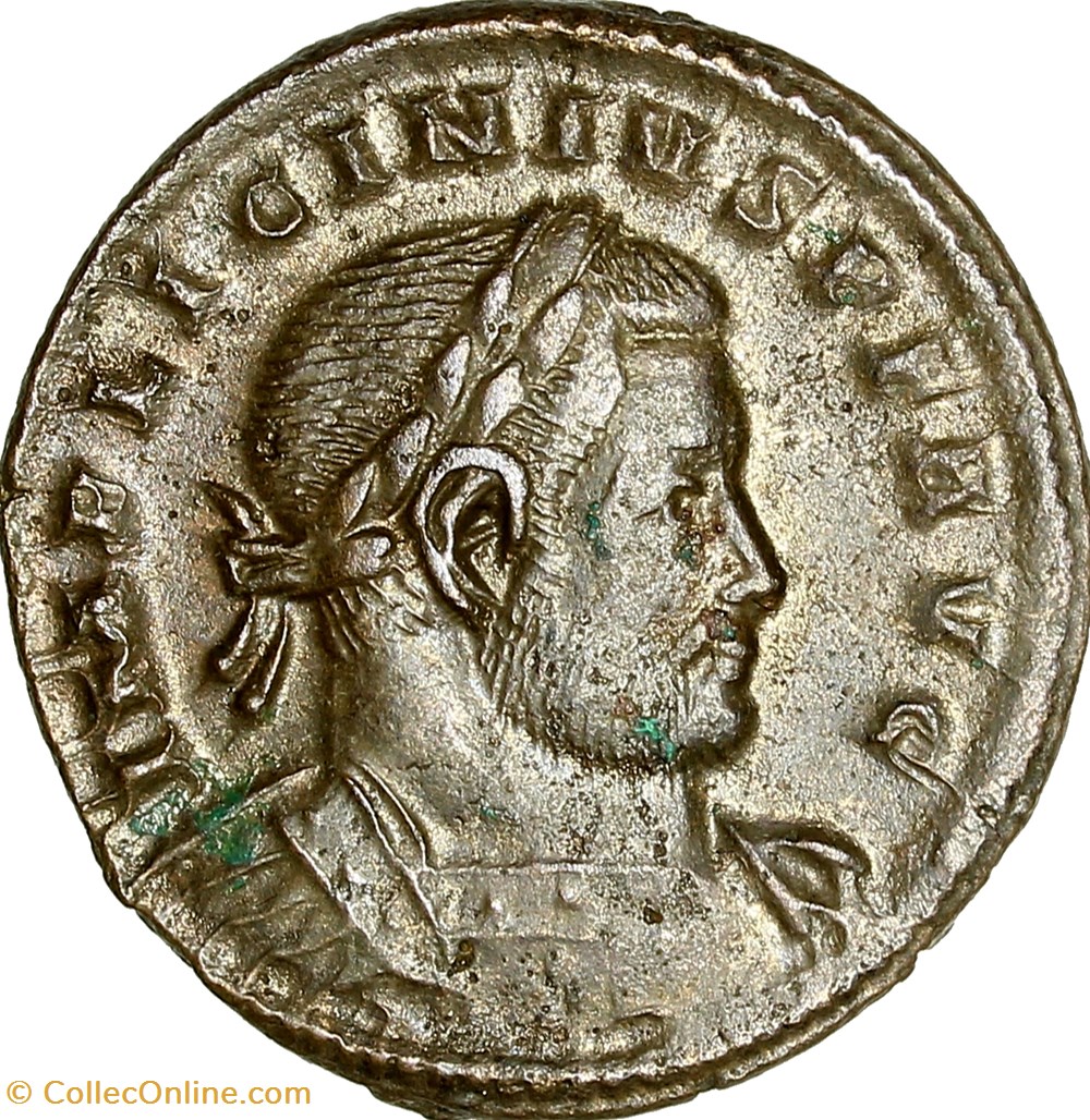 monnaies antiques a romaines imperiales et republicaines follis de licinius ier genius 310 313 treves