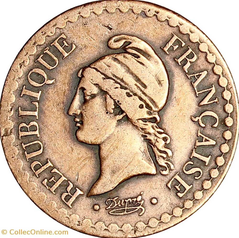 monnaies monde france un centime dupre iie republique 1850 sans accent paris