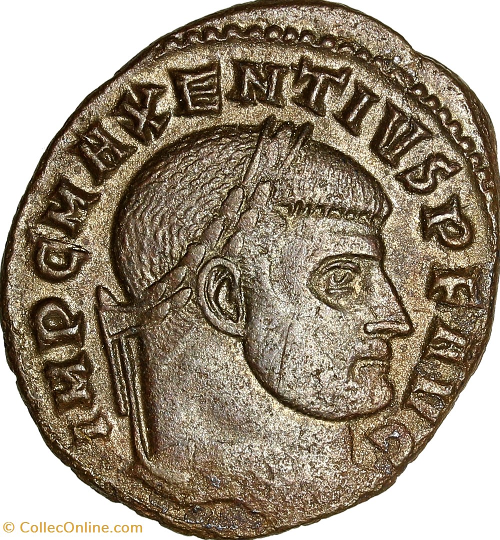 Follis de Maxence, temple, 308-310, Rome monnaies antiques romaines imperiales et republicaines follis de maxence temple 308 310 rome