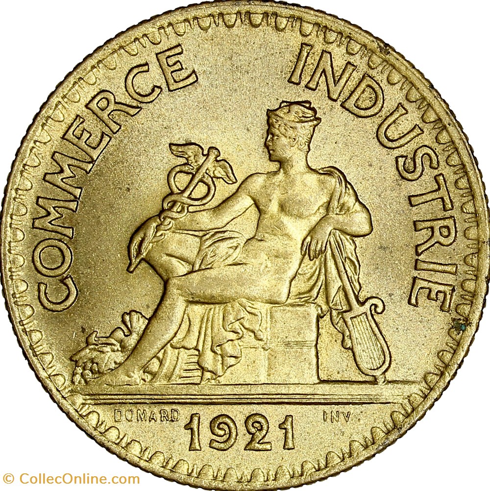 2 francs Chambres de Commerce, IIIe République, 1921 monnaies monde france 2 francs chambres de commerce iiie republique 1921