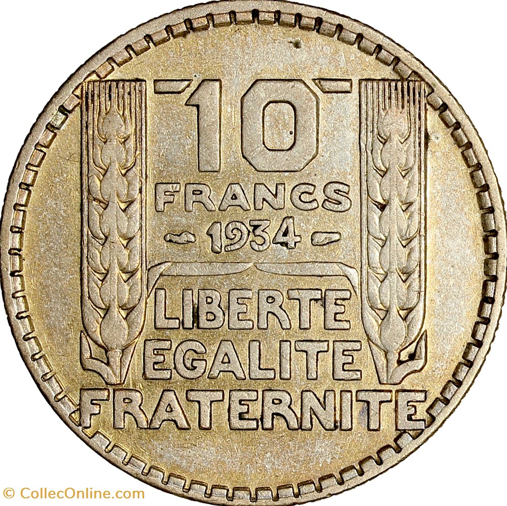 10 francs Turin, IIIe République, 1934, 3 court monnaies monde france 10 francs turin iiie republique 1934 3 court