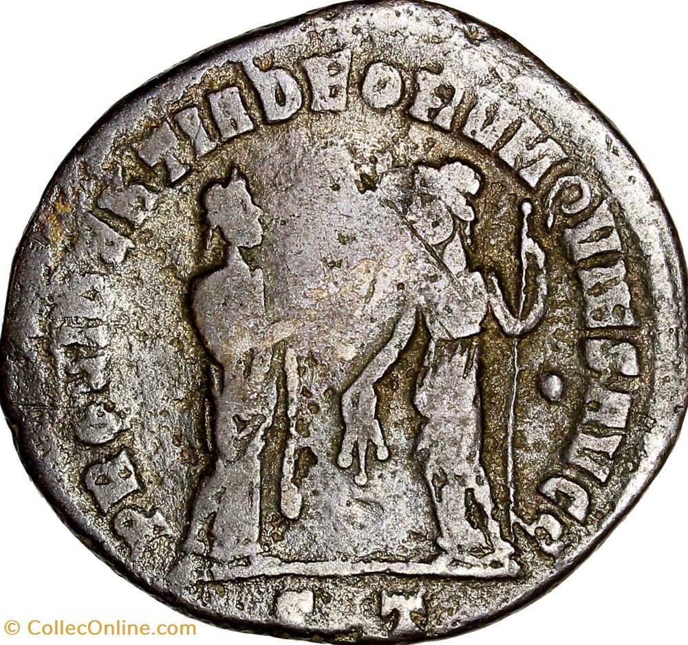 monnaies antiques romaines imperiales republicaines follis de diocletien senior augustus providentia et quies 305 306 ticinum