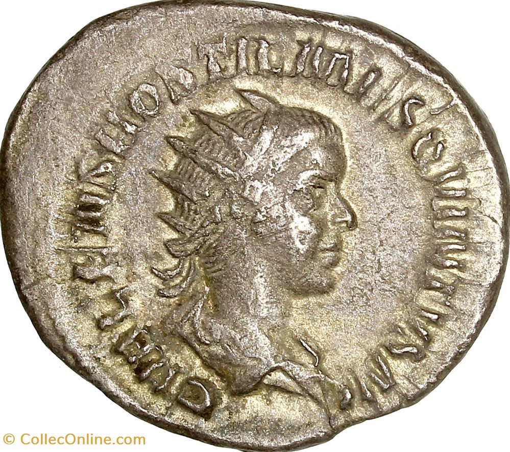 Antoninien d'Hostilien césar, Hostilien, fin 250 - 251, Rome monnaies antiques romaines imperiales et republicaines antoninien hostilien cesar hostilien fin 250 251 rome