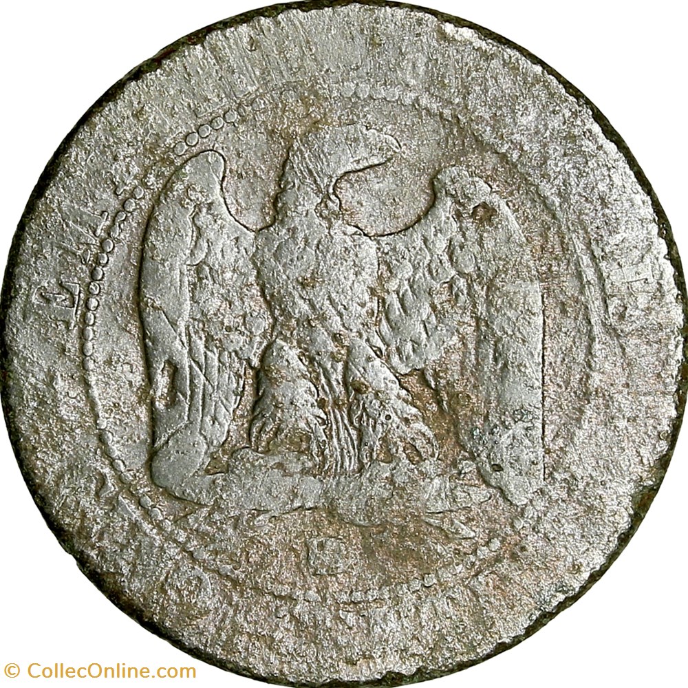 monnaies monde france cinq centimes tete nue napoleon iii 1854 grande abeille strasbourg