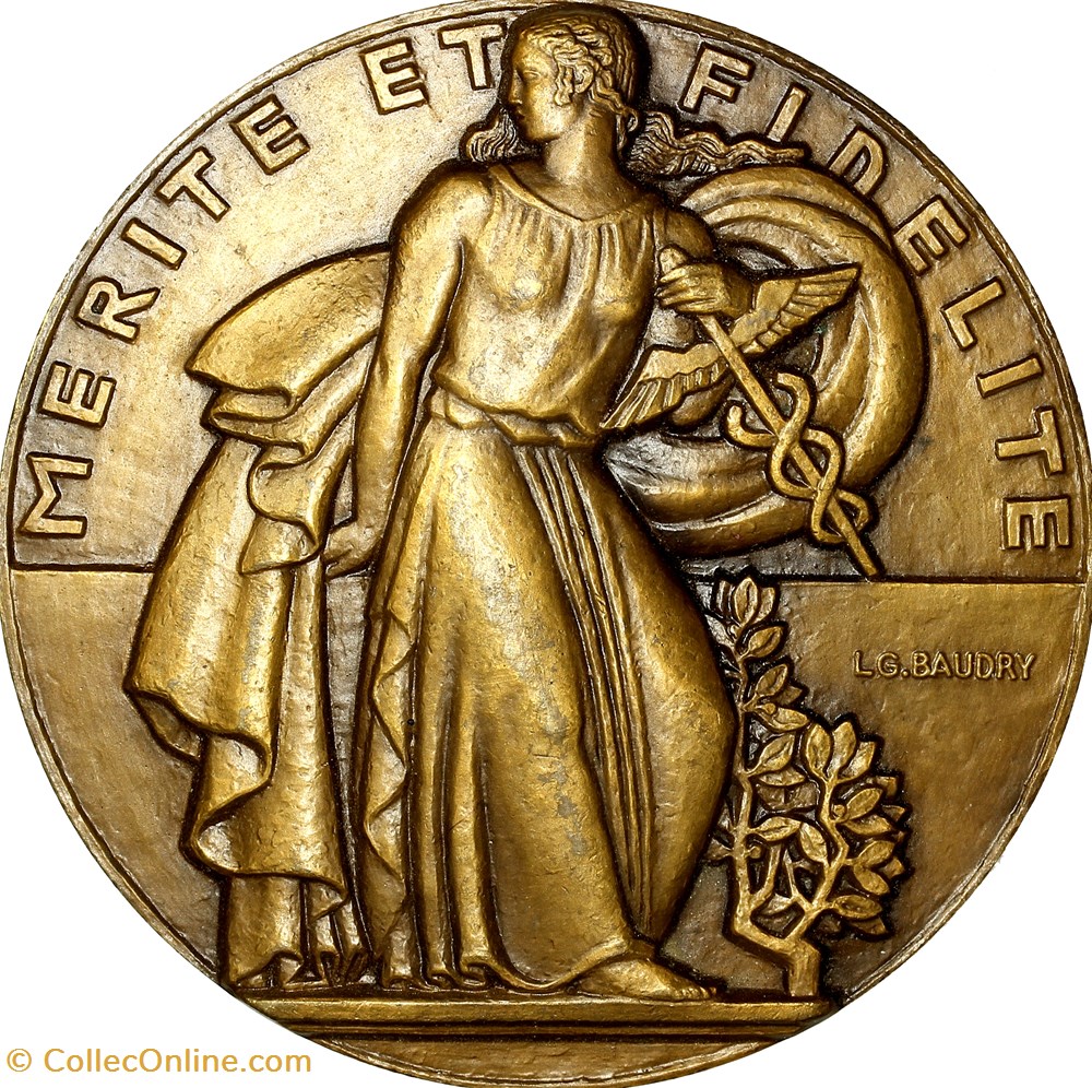 Médaille du Syndicat Général des Maisons d’Alimentation à Succursales de France, 1946 medailles medaille du syndicat general des maisons d alimentation a succursales de france 1946