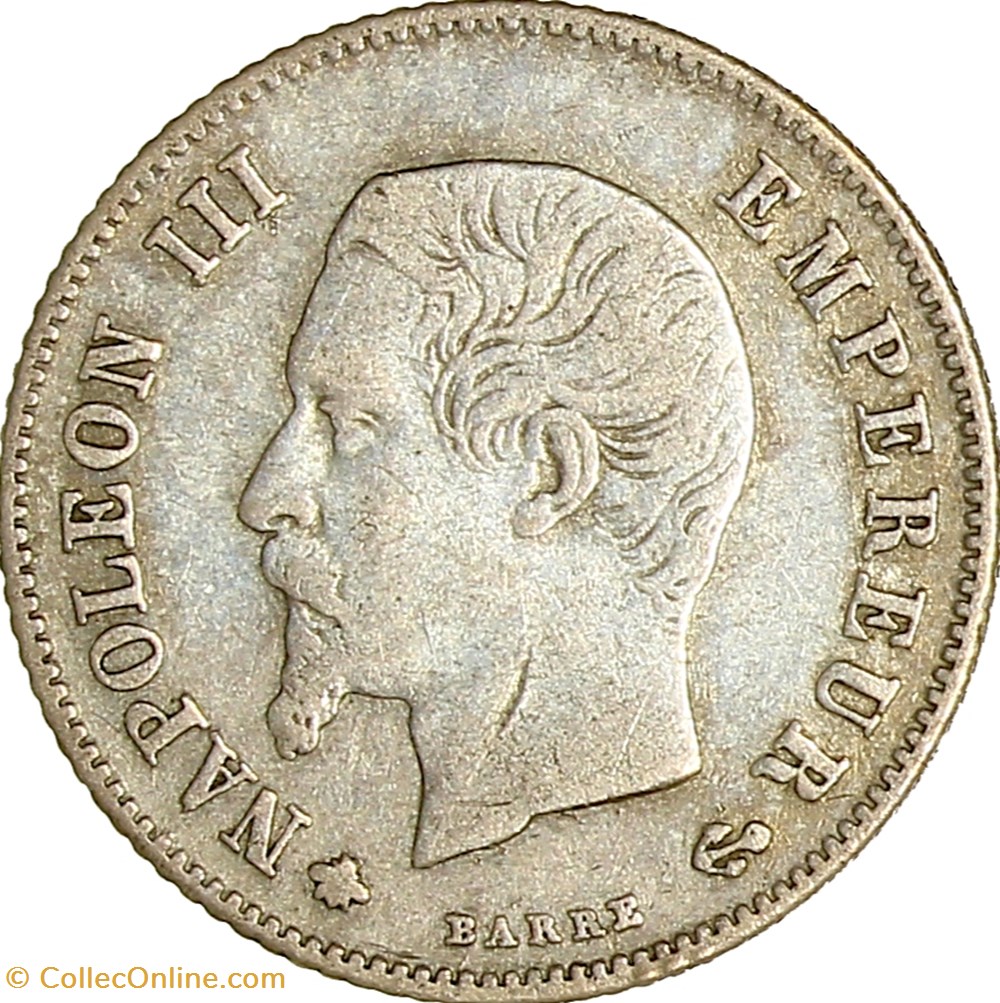 20 centimes, tête nue, Napoléon III, 1860, Strasbourg monnaies monde france 20 centimes tete nue napoleon iii 1860 strasbourg