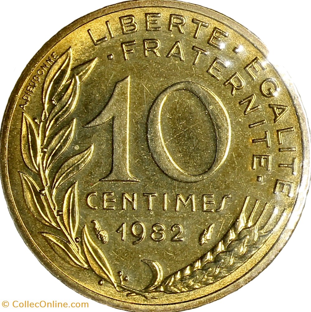 10 centimes Marianne, FDC, 1982 monnaies monde france 10 centimes marianne fdc 1982