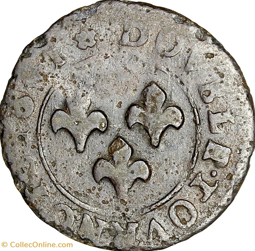 monnaies europe medievale france feodales double tournois de frederic henri de nassau 1641 orange