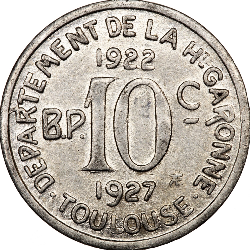 10 centimes, Union latine - comité du Sud-Ouest, 1922(-1927) monnaies monde france 10 centimes union latine comite du sud ouest 1922 1927
